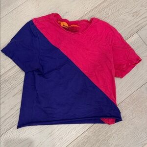 Aviator Nation Pink and purple  Diagonal Tee